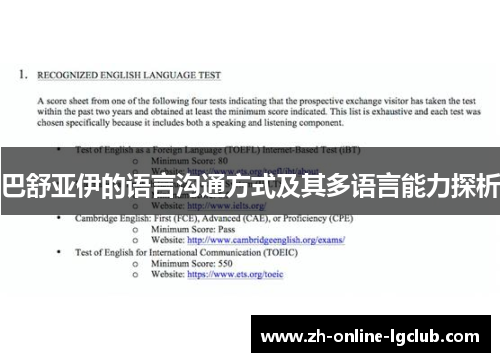 巴舒亚伊的语言沟通方式及其多语言能力探析