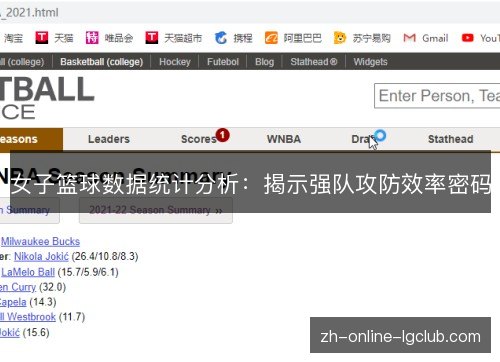 女子篮球数据统计分析:揭示强队攻防效率密码 女子篮球数据统计分析:揭示强队攻防效率密码